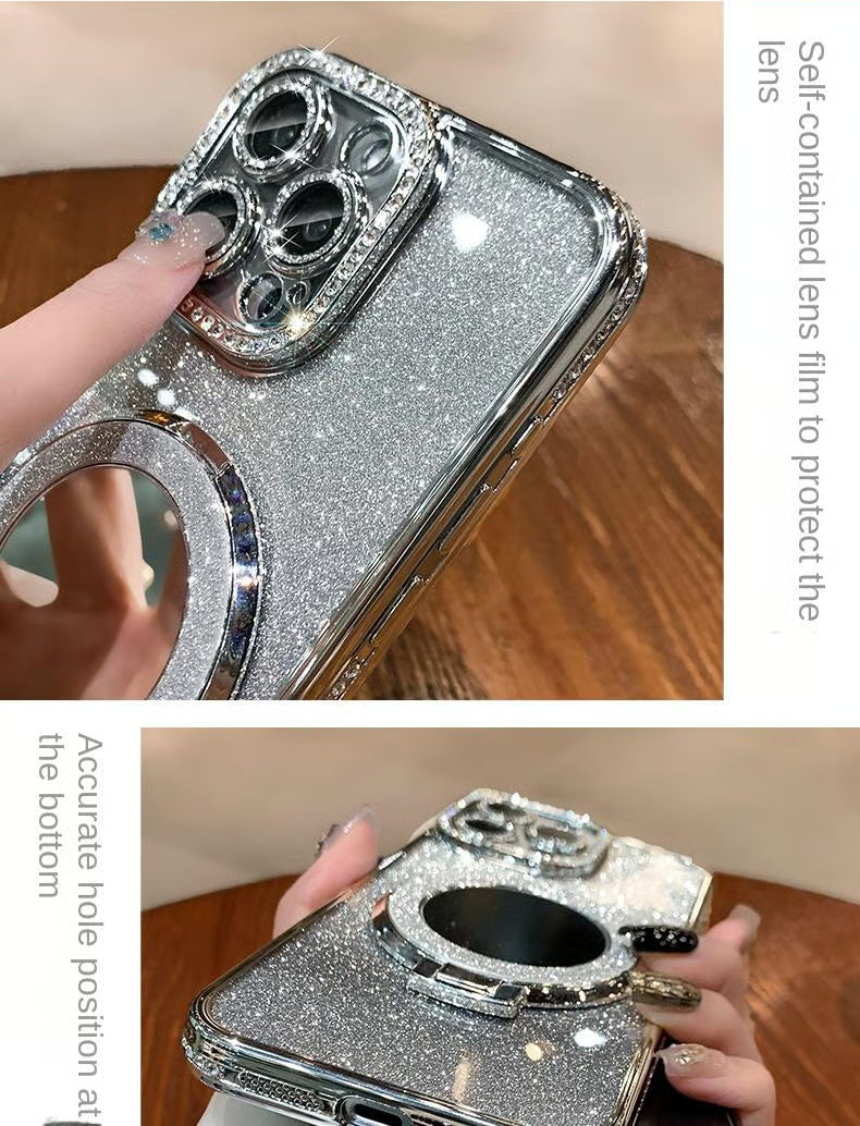 📲✨Skyddsfodral för sminkspegel med gradientglitter