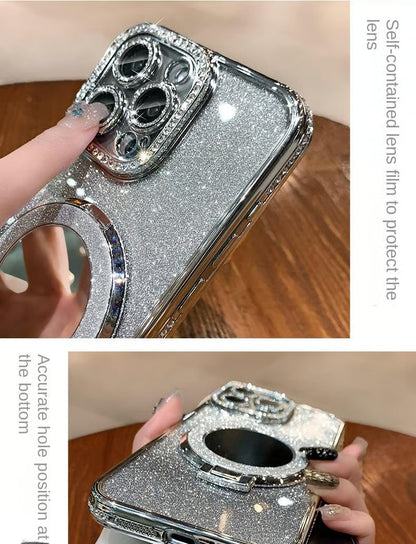 📲✨Skyddsfodral för sminkspegel med gradientglitter