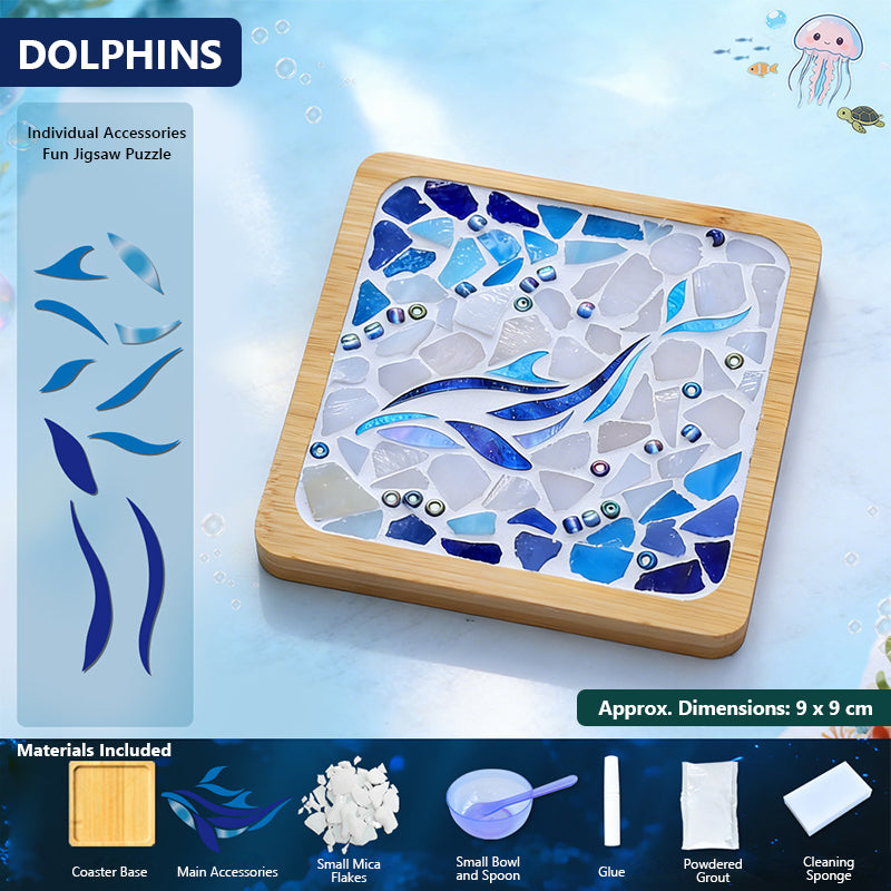 🎨DIY Mosaic Coaster Set – World-Famous Paintings Series: Handcrafted Creative Decal Artwork