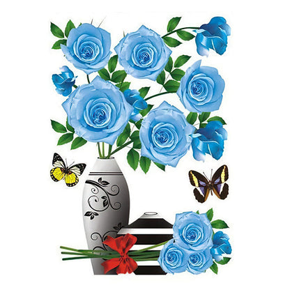 Väggklistermärke med 3D-simulering av vas