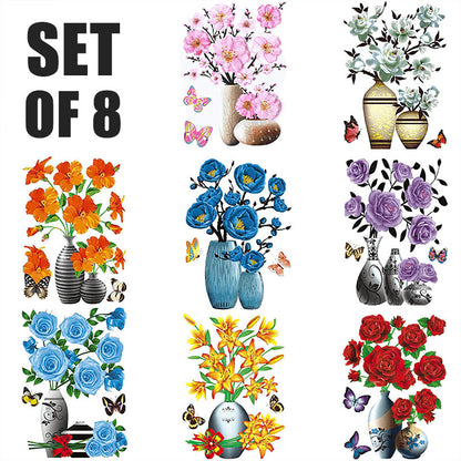 Väggklistermärke med 3D-simulering av vas