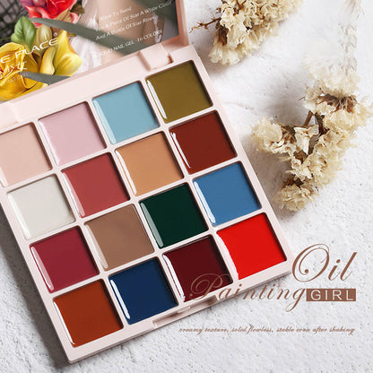 💅Ny modell 16 färger solid nagellacksbricka