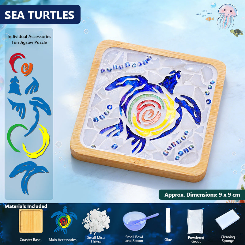 🎨DIY Mosaic Coaster Set – World-Famous Paintings Series: Handcrafted Creative Decal Artwork