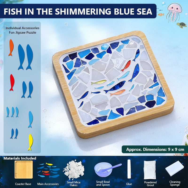 🎨DIY Mosaic Coaster Set – World-Famous Paintings Series: Handcrafted Creative Decal Artwork