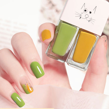 Avtagbart, bakningsfritt, snabbtorkande, långtidsverkande nagellack