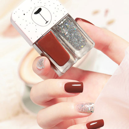 Avtagbart, bakningsfritt, snabbtorkande, långtidsverkande nagellack