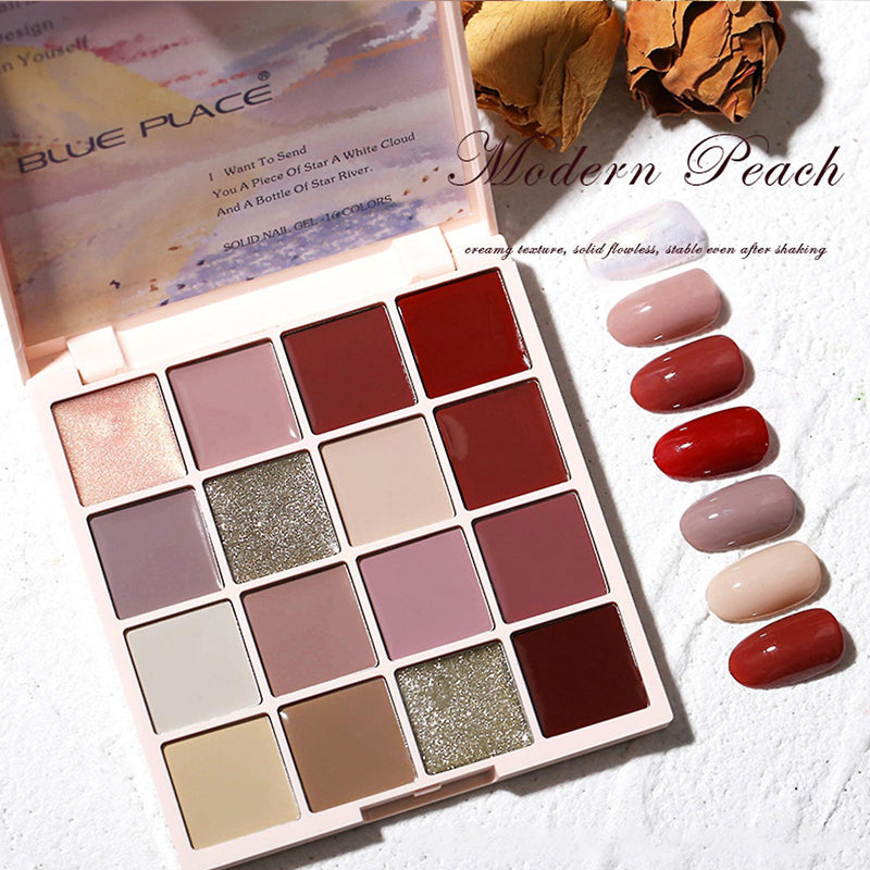 💅Ny modell 16 färger solid nagellacksbricka