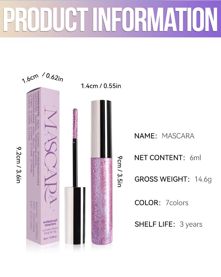 Colourful Glitter Mascar