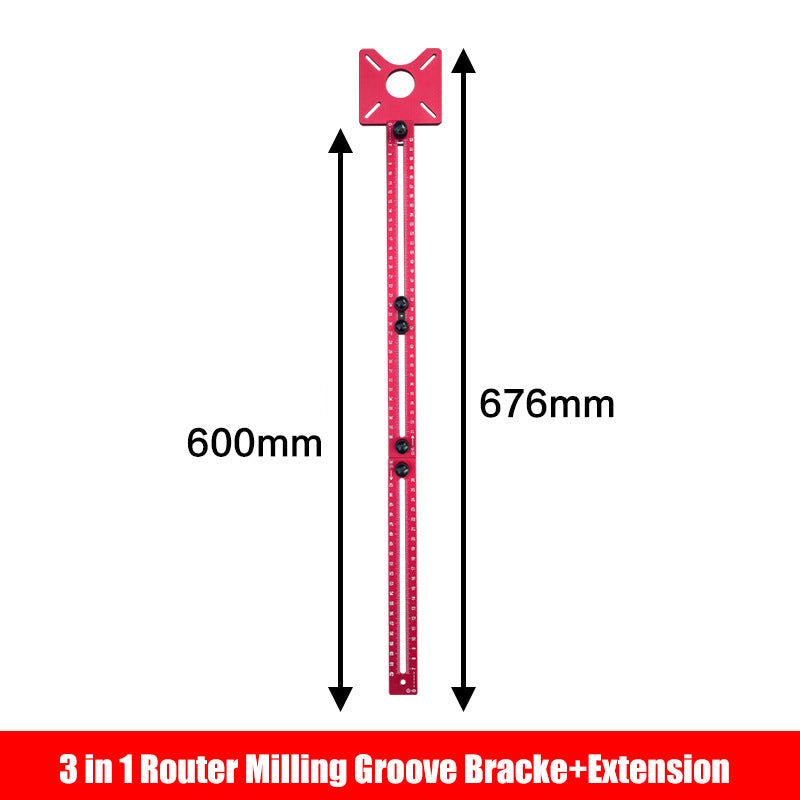 🔧3-in-1 Router Milling Groove Bracket – Adjustable, Inch/cm Scales, Modular Design 🛠️