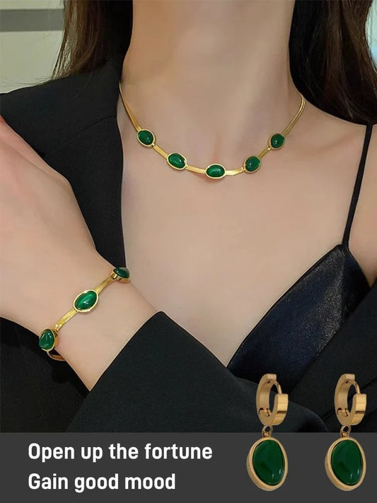 Emerald halsband örhängen armband