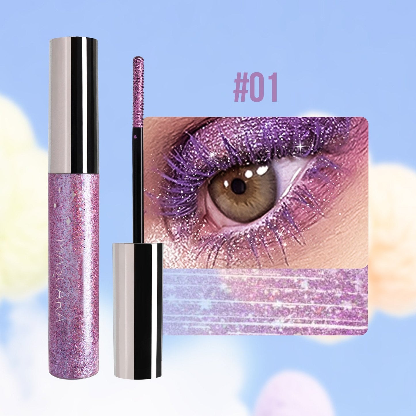 Colourful Glitter Mascar