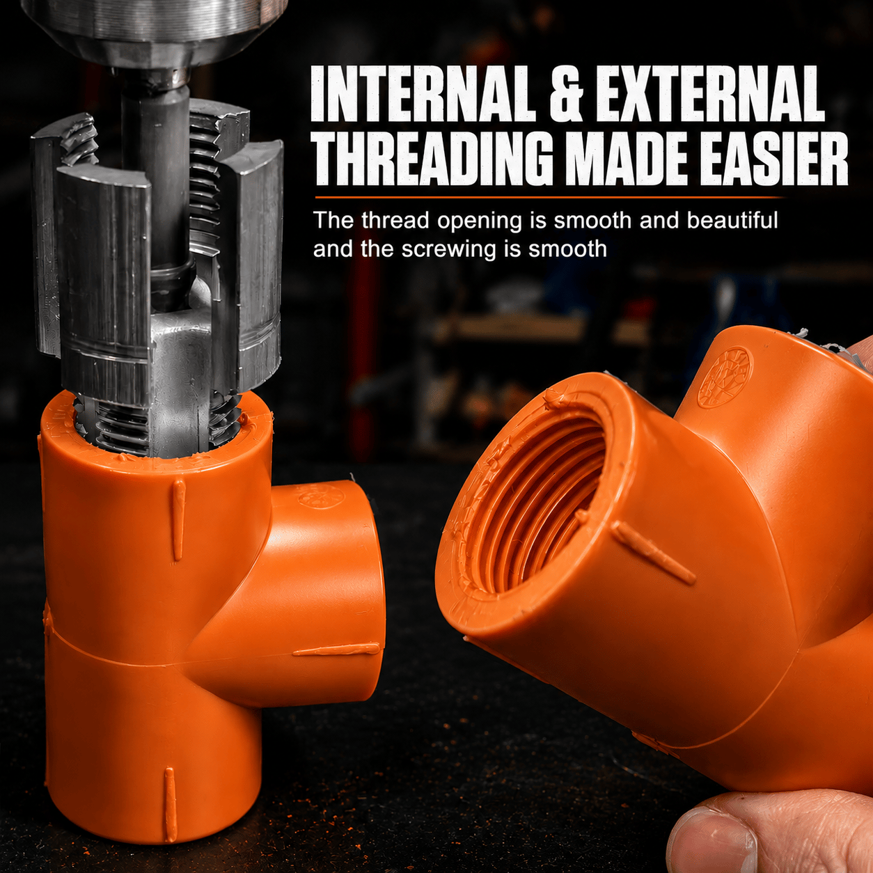 🔧 Drill-Powered Pipe Threading Tool Kit