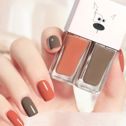 Avtagbart, bakningsfritt, snabbtorkande, långtidsverkande nagellack