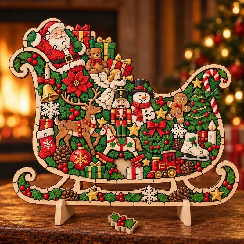 🎄Christmas Wooden Puzzle with Stand | 9 Festive Designs to Build & Display 🧩