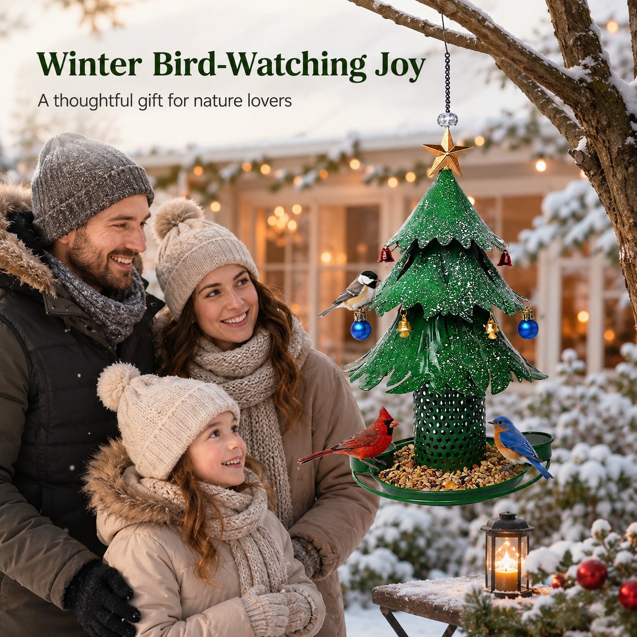 🐦Christmas Tree Bird Feeder 🎄 Festive Backyard Holiday Decor