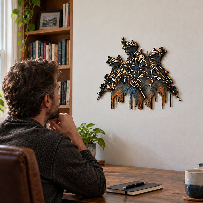 🎖️Brothers in Arms Military Metal Wall Art