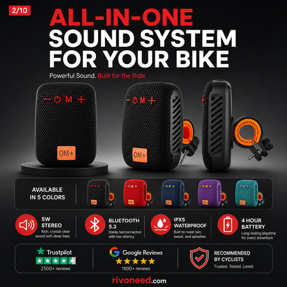 🎵Waterproof Bicycle Bluetooth Speaker with Mounting Bracket