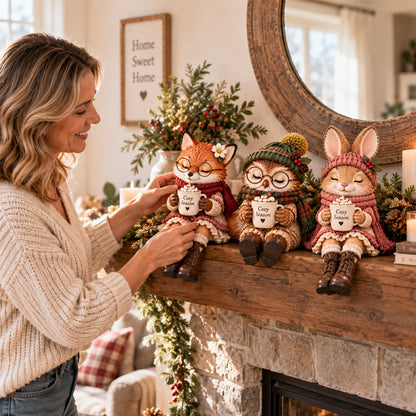 Heart-warming and touching Christmas animal figurines