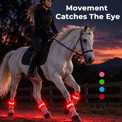 🐎LED Horse Leg Bands | High-Visibility Light-Up Bands for Night Riding