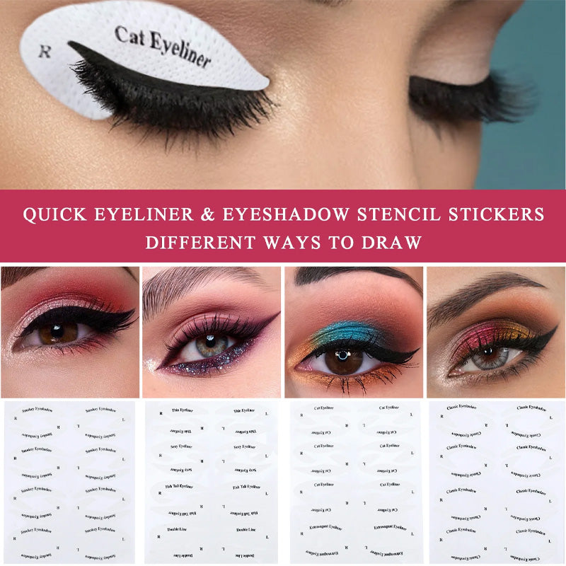 Klistermärken för sminkmallar för ögonskugga/eyeliner