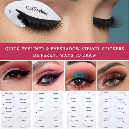 Klistermärken för sminkmallar för ögonskugga/eyeliner