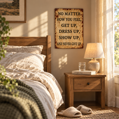 Vintage Motivational Metal Sign