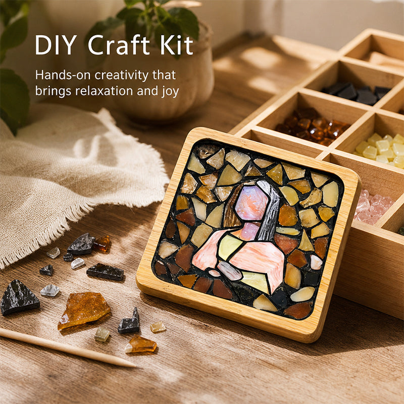 🎨DIY Mosaic Coaster Set – World-Famous Paintings Series: Handcrafted Creative Decal Artwork