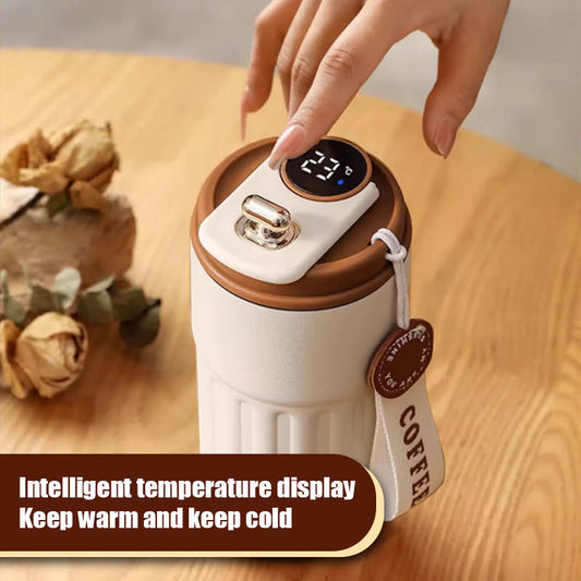 Kaffetermos med temperaturdisplay