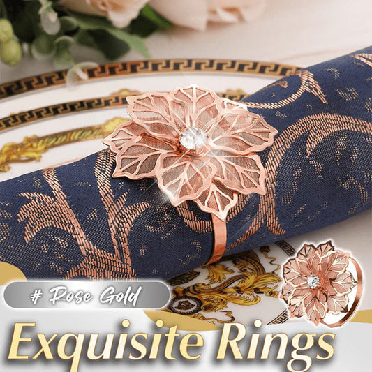 Servettringar med ihåliga blommor