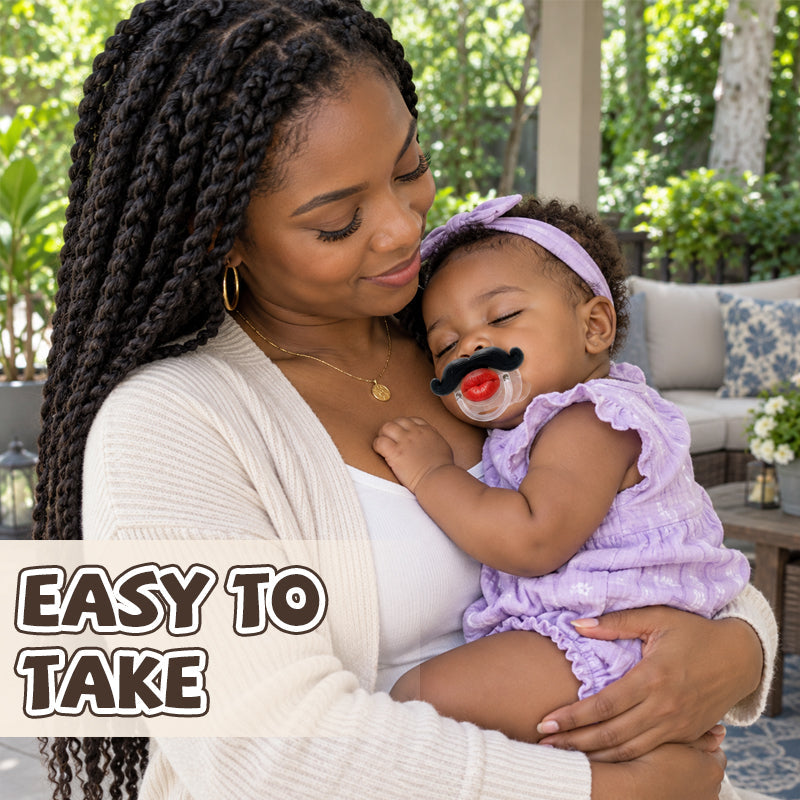 👶😜 Red Lips and Mustache Baby Pacifier – Fun Photo Prop for Cute Baby Snaps!