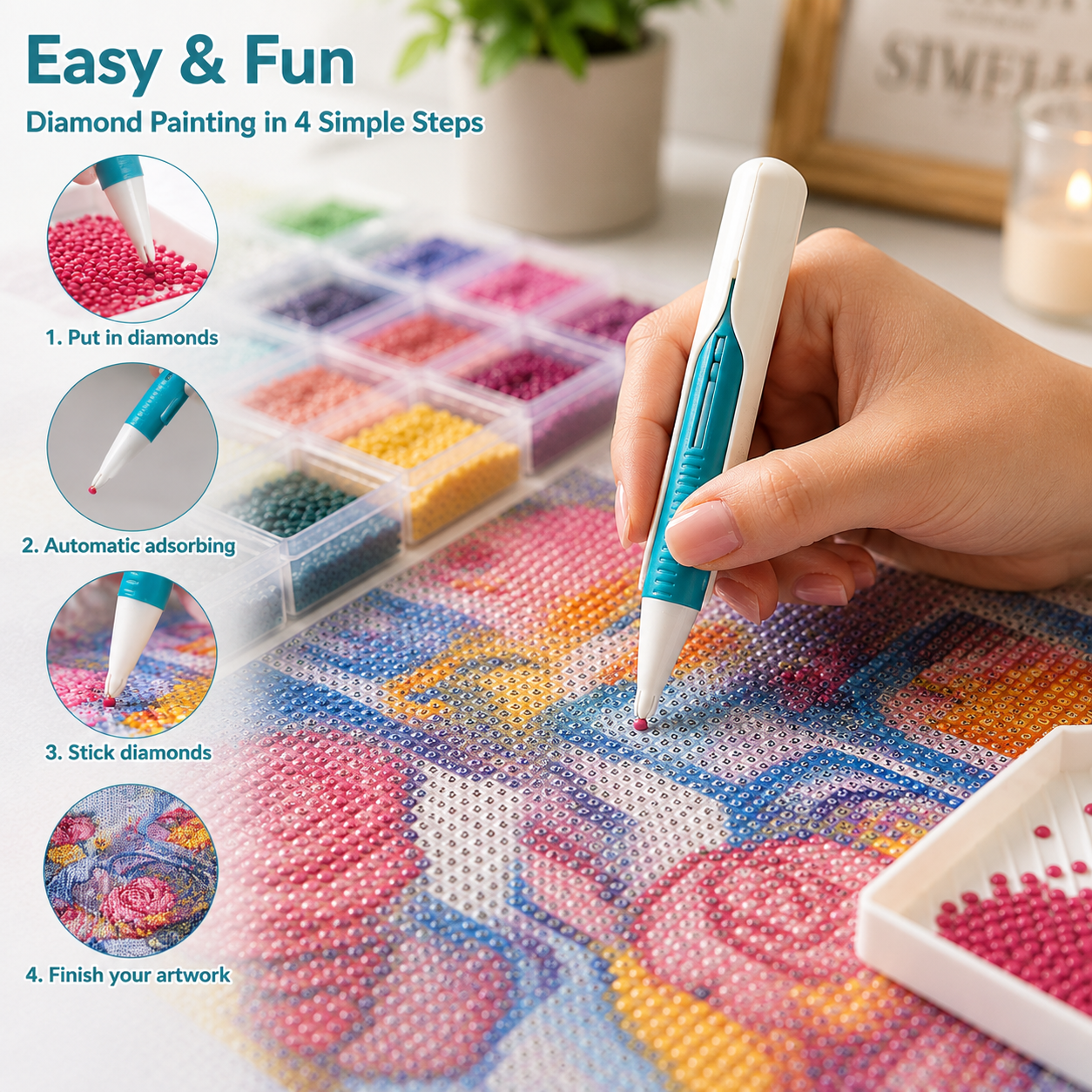 💎Automatic Diamond Painting Bead dispenser