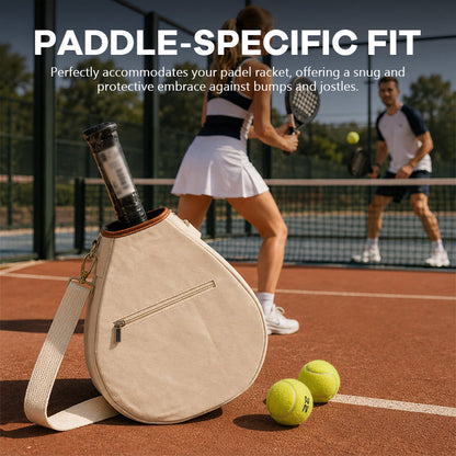 Padel Tennis Racket Bag - Waterproof Paddle Tennis Cover with Anti-Theft Pocket
