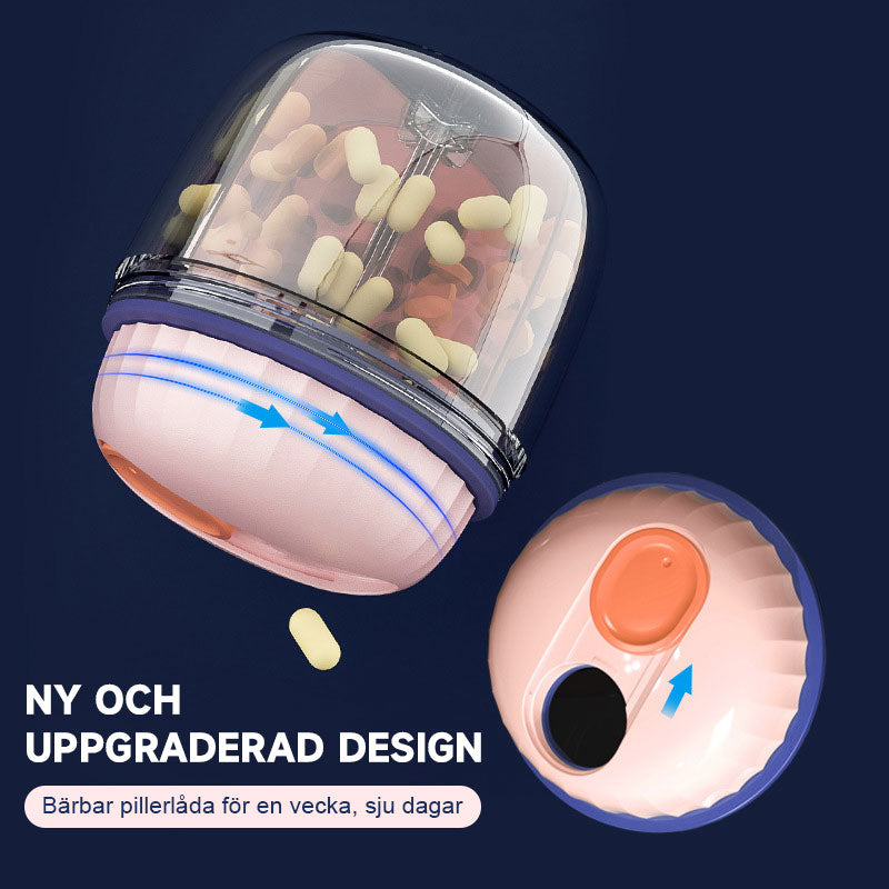 Bärbar pillerlåda för en vecka, sju dagar