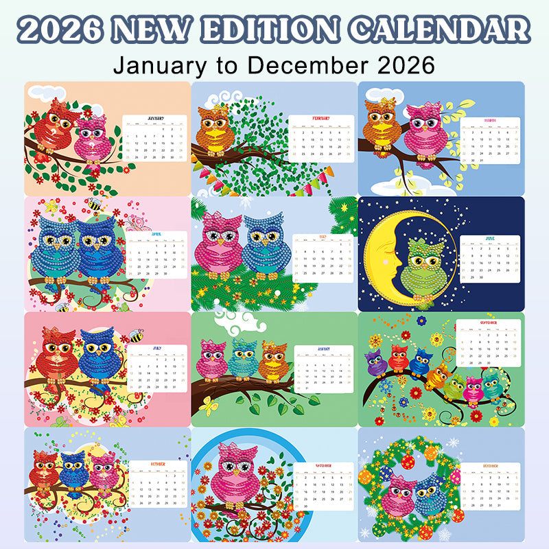 Gör-det-själv-tecknad Diamantmålningskalender 🎨