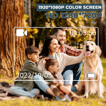 Actionkamera med lång batteritid och tummanövrering