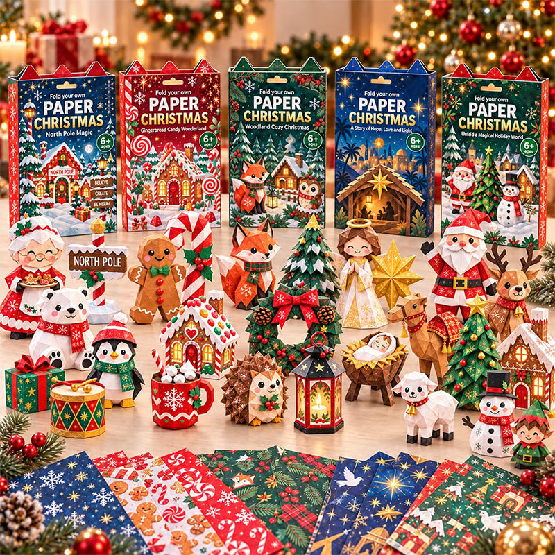 🎁Christmas Paper Craft Kit – Fold & Create Your Own Holiday Decorations