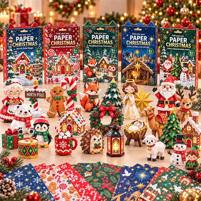 🎁Christmas Paper Craft Kit – Fold & Create Your Own Holiday Decorations