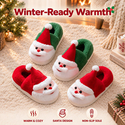 🎅Santa Claus Winter Slippers - Festive Red Green Home Shoes