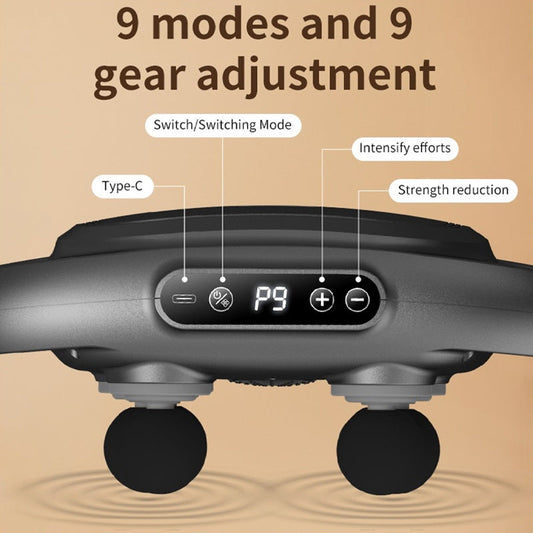 Sex/fyra huvuden integrerad multifunktionell massageapparat Fascia Gun 💪