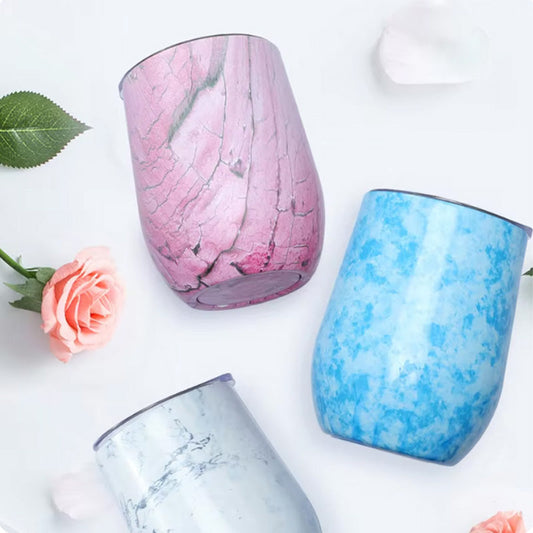 Creative Eggshell Cup - 12oz Stainless Steel Wine Cup