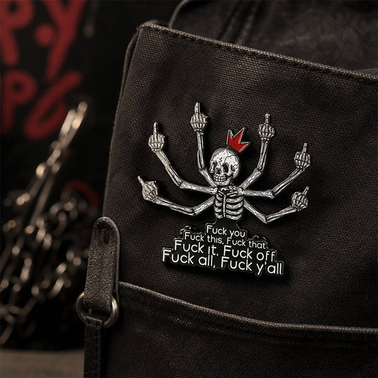 💀Fuck Skull Enamel Pin👑