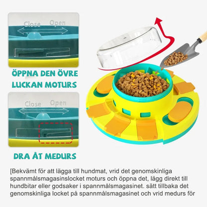 Hund leksak intelligens belöning tryck läcka mat