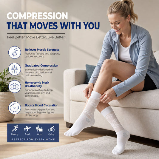 🦵Compression Calf Socks -- Promotes blood circulation, relieves exercise-induced fatigue, and helps slim and tone the legs