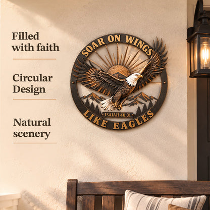 🦅“Soar on Wings Like Eagles” Christian Metal Wall Decor