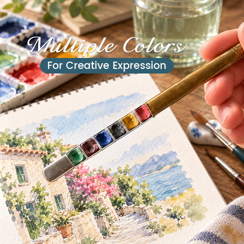 🎨Portable Paintbrush and Colors Set