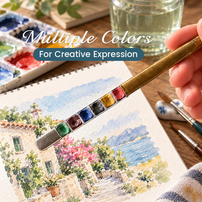 🎨Portable Paintbrush and Colors Set