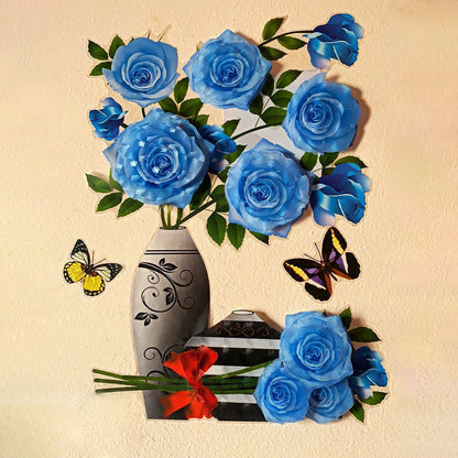 Väggklistermärke med 3D-simulering av vas