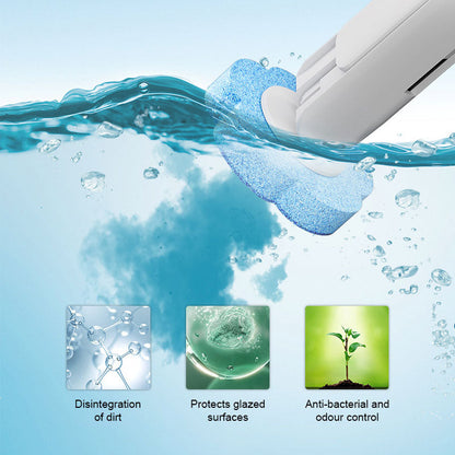 Upplösande ersättningshuvud för toalettborste för engångsbruk