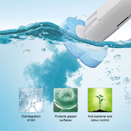 Upplösande ersättningshuvud för toalettborste för engångsbruk