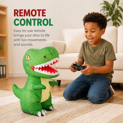 🦖 Remote-Control Inflatable T-Rex Toy for Kids